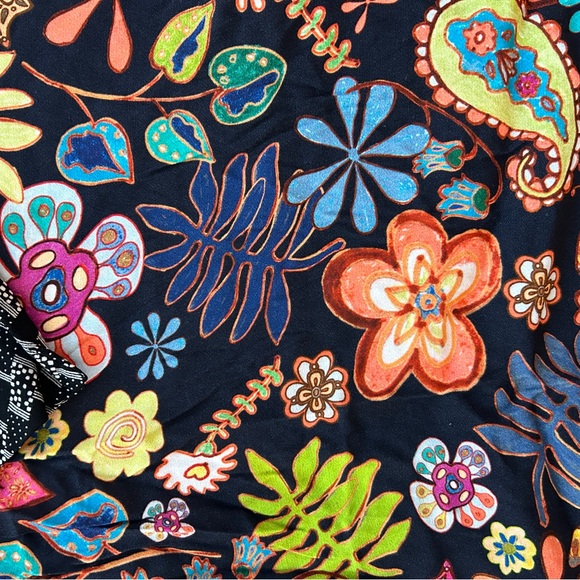 RIXO 70’s Flower Mini Dress with long sleeves size M - Picture 2 of 4